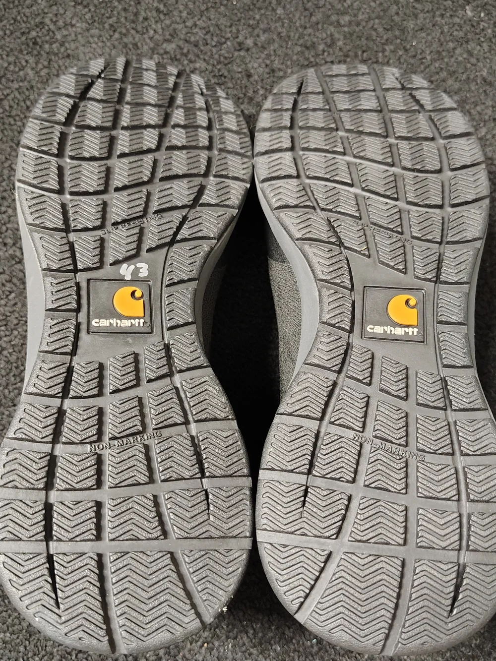 Carhartt Force Nano Composite Toe Black Gray Work Shoes Men's Size 8 New